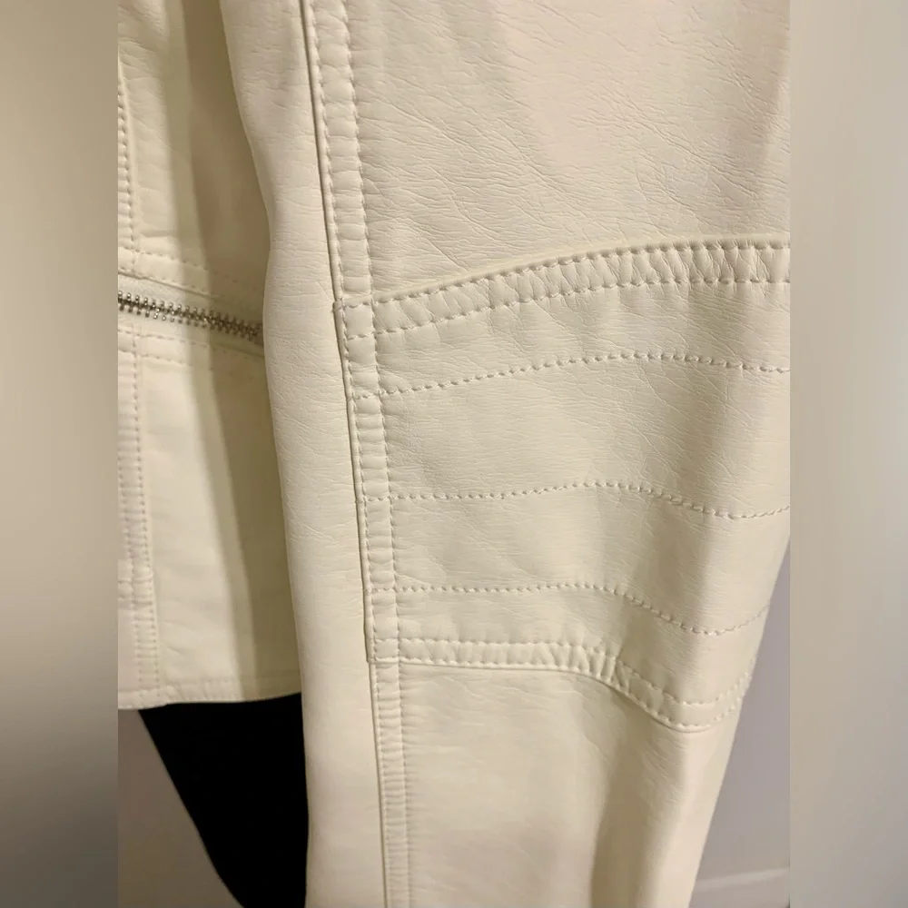 Faux leather wedding jacket coat bride to be happily ever after honeymoon gift - Picture 14 of 14